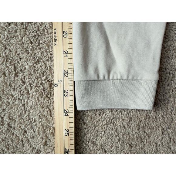 Zara Long Sleeve Quarter Zip Collar Polo Shirt Oyster White Cream Mens Large - Picture 10 of 12